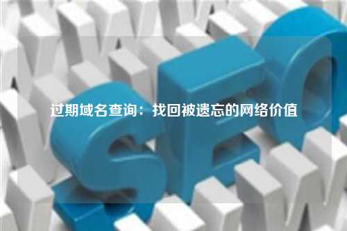 过期域名查询：找回被遗忘的网络价值