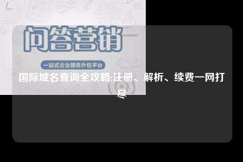 国际域名查询全攻略:注册、解析、续费一网打尽